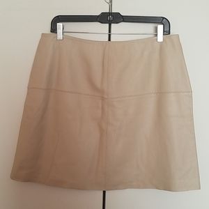 Leather mini skirt